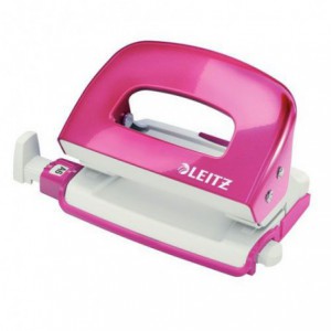 Perforator pentru 10 file LEITZ Mini 5060 - roz