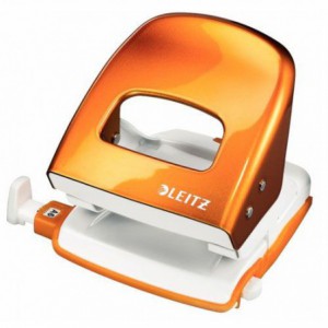 Perforator pentru 30 file LEITZ 5008 - portocaliu-metalizat