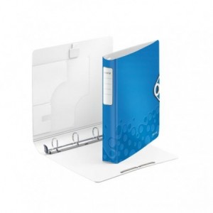Caiet mecanic LEITZ Active Wow SoftClick, mecanism 4DR, inel 30mm, polyfoam - albastru metalizat - ACOMI.ro