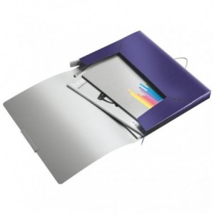 Mapa LEITZ Style Jumbo cu elastic, plastic PP, 30mm - albastru-violet - ACOMI.ro