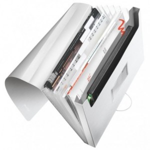 Mapa tip proiect, plastic PP alb arctic, 6 compartimente, LEITZ Style - ACOMI.ro