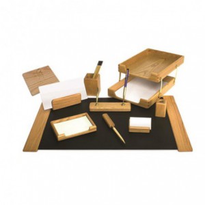 Set birou, 10 piese din lemn - FORPUS