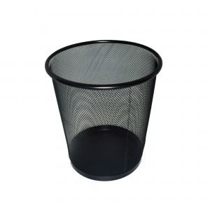 Cos de birou din plasa metalica,  D26 x H28cm, Mesh - ACOMI.ro