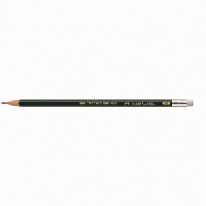 Creion grafit cu guma, mina HB, Castell 9000 Faber Castell - ACOMI.ro