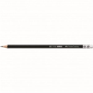 Creion grafit HB cu guma, 1112 Faber Castell - ACOMI.ro
