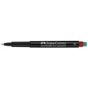 Marker permanent rosu, 0.4 mm, S Multimark Faber-Castell - ACOMI.ro
