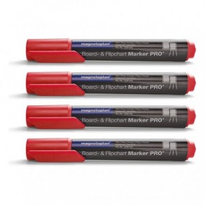 Marker whiteboard MAGNETOPLAN rosu 4/set - ACOMI.ro