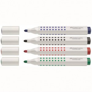 Marker whiteboard 2-4mm, rosu, Grip 1583 Faber-Castell - ACOMI.ro