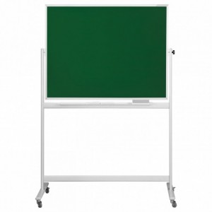 Tabla scolara SP pentru scris cu creta 150 x 100 cm, pe stand mobil - MAGNETOPLAN - ACOMI.ro