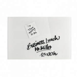 Design Glassboard magnetic alb, 60 x 40 cm, MAGNETOPLAN - ACOMI.ro