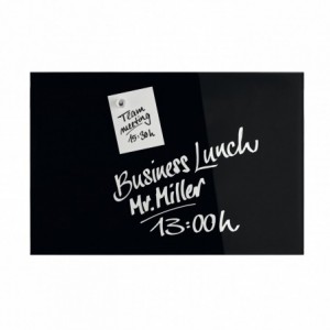 Design Glassboard magnetic negru, 60 x 40 cm, MAGNETOPLAN - ACOMI.ro