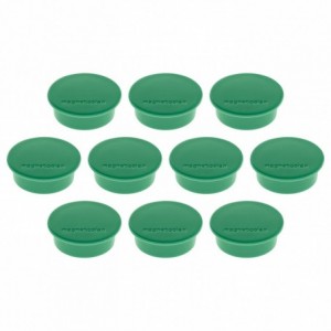 Magneti Ø 34mm, verde 10 buc/set, Discofix JUNIOR MAGNETOPLAN - ACOMI.ro