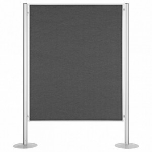 Panou prezentare fix 1200x1500mm, dubla fata gri, MAGNETOPLAN - ACOMI.ro