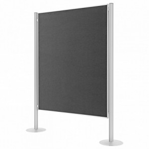 Panou prezentare fix 1200x1500mm, dubla fata gri, MAGNETOPLAN - ACOMI.ro