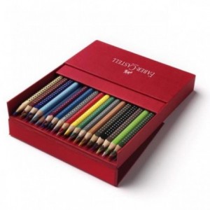 Creioane colorate, 24 culori/cutie metal, Grip 2001 Faber-Castell - ACOMI.ro