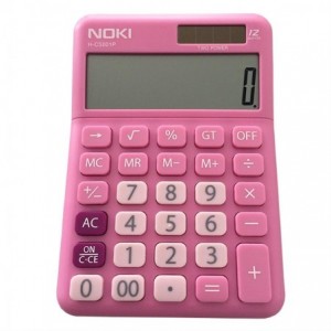 Calculator de birou, 12 digits, NOKI - roz