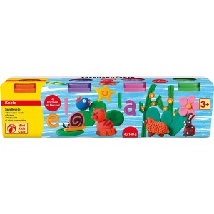 Plastilina modelaj 4 culori speciale, 140g, Eberhard Faber - ACOMI.ro