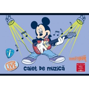 Caiet Muzica 24 file, licenta Mickey Mouse Pigna - ACOMI.ro