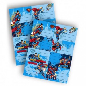 Etichete scolare 40 buc/set Superman Pigna - ACOMI.ro