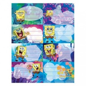Etichete scolare Sponge Bob Pigna - ACOMI.ro