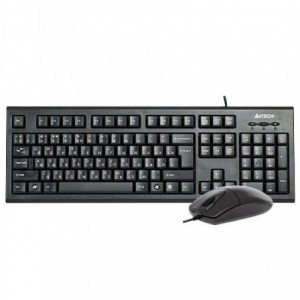 Kit A4tech : Tastatura KR-85 + Mouse OP-620D0B, Usb, negru - ACOMI.ro