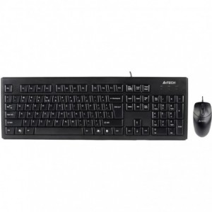Kit A4tech KRS-8372 : Tastatura + Mouse, Usb, negru - ACOMI.ro