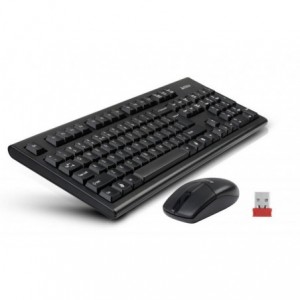 Kit A4tech 3100N : Tastatura + Mouse, Usb, negru - ACOMI.ro