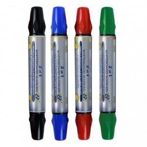 Marker pentru tabla magnetica, doua capete, 4/set DP