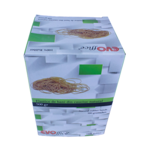 Elastice cauciuc natural 1.7 mm, diametru 50 mm,500g/cutie EVOffice - ACOMI.ro
