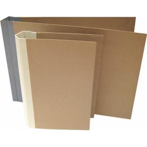 Coperti de arhivare A4, mucava kraft/alb - ACOMI.ro