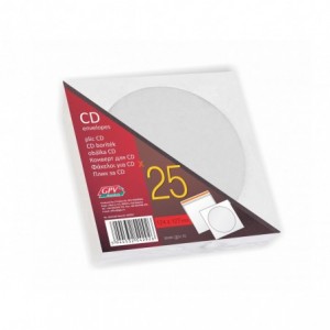 Plic CD (124x127mm) gumat, 25 buc/set, GPV - ACOMI.ro