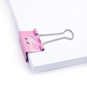 Clipsuri hartie 19mm, 20 buc/cutie, roz, Emoticon RAPESCO - ACOMI.ro