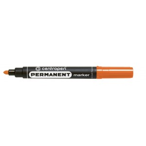 Permanent marker, vf. rotund 1-3mm, CENTROPEN - portocaliu - ACOMI.ro