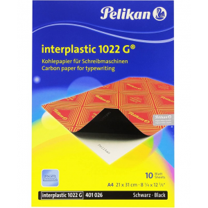 Hartie indigo Pelikan InterPlastic 1022G, 10 coli/top, negru - ACOMI.ro