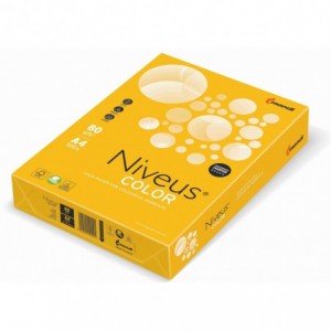 Hartie color copiator A4, galben intens, 80g/mp, 500/top, SY40, NIVEUS - ACOMI.ro