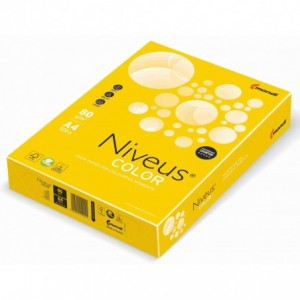 Hartie color copiator A4, galben mustar intens, 80g/mp, 500/top, IG50, NIVEUS - ACOMI.ro