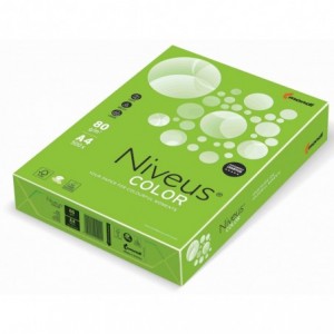 Hartie color copiator A4, verde intens, 80g/mp, 500/top, MA42, NIVEUS - ACOMI.ro