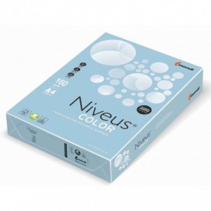 Carton copiator A4, albastru ice pal, 160g/mp, 250 coli/top, OBL70, NIVEUS - ACOMI.ro
