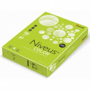 Carton copiator A4, verde lime intens, 160g/mp, 250 coli/top, LG46, NIVEUS - ACOMI.ro