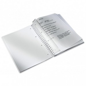 Caiet de birou LEITZ Wow, PP, A4, cu spira, dictando - galben - ACOMI.ro