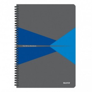 Caiet de birou LEITZ Office, A4, cu spira, matematica - albastru - ACOMI.ro