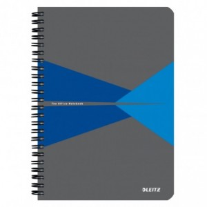 Caiet de birou LEITZ Office, A5, cu spira, matematica - albastru - ACOMI.ro