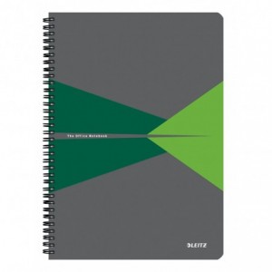Caiet de birou LEITZ Office, A5, cu spira, matematica - verde - ACOMI.ro