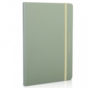 Caiet de birou DELI, imitatie piele, A5, 96 file, dictando - vernil - ACOMI.ro