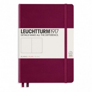 Caiet de birou LEUCHTTURM, A5, coperta rigida, velin - bordeaux - ACOMI.ro