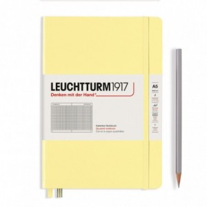 Caiet de birou LEUCHTTURM, A5, coperta rigida, matematica - vanilie - ACOMI.ro