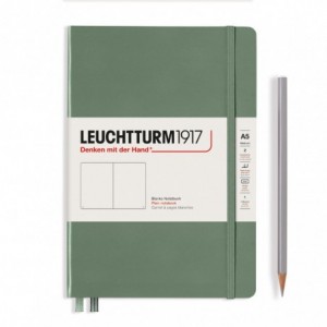 Caiet de birou LEUCHTTURM, A5, coperta rigida, velin - olive - ACOMI.ro