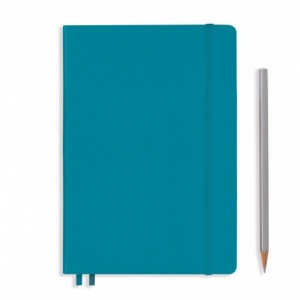 Caiet de birou LEUCHTTURM, A5, coperta rigida, matematica - albastru ocean - ACOMI.ro