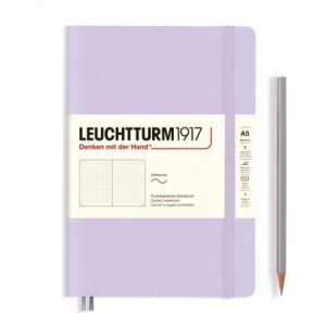 Caiet de birou LEUCHTTURM, A5, coperta flexibila, punctat - lila - ACOMI.ro