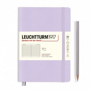 Caiet de birou LEUCHTTURM, A5, coperta flexibila, dictando - lila - ACOMI.ro